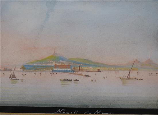 A set of four 19th century Neapolitan gouaches, 10 x 14.5cm.